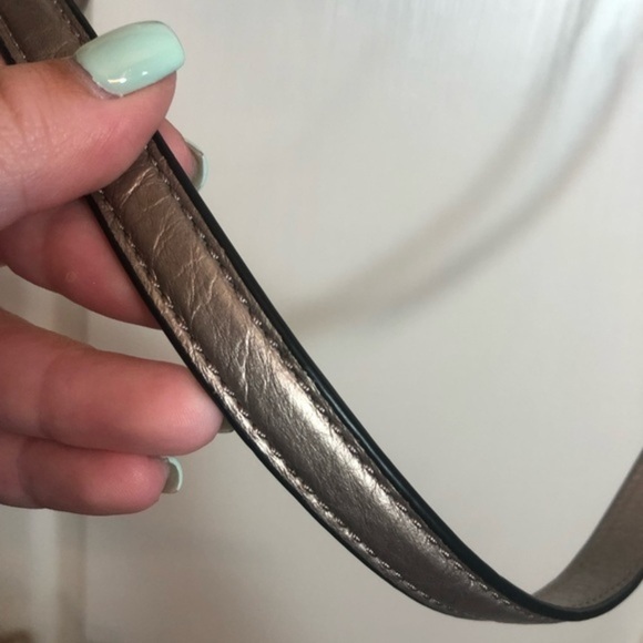 Coach Metallic Beige Leather Small Kelsey Satchel - Picture 6 of 13